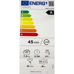 Omnys Πλυντήριο Ρούχων 7kg με Τεχνολογία Ατμού 1400 Στροφών BLDC Inverter WNM-7014AIN